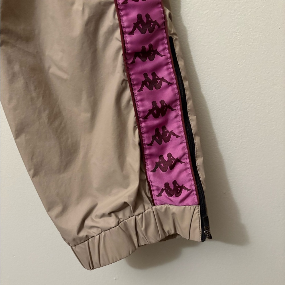 Kappa Men's Tan Track Pants with Purple Accents, Size Large - Picture 5 of 6
